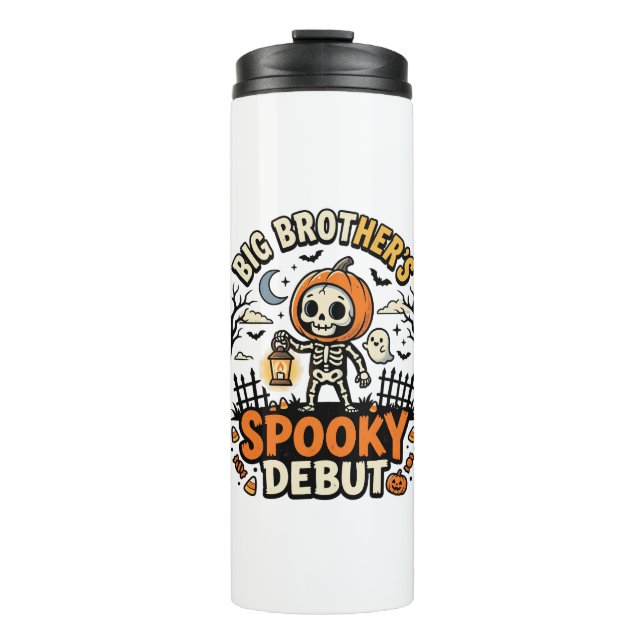 Halloween Big Brother Gruseliger Debüt Thermosbecher (Vorderseite)