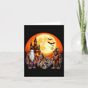 Halloween Bigfoots Horror Boo Ghost Witch Mummy Lo Karte