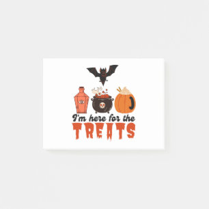 Halloween bin ich für die Leckereien hier Post-it Klebezettel