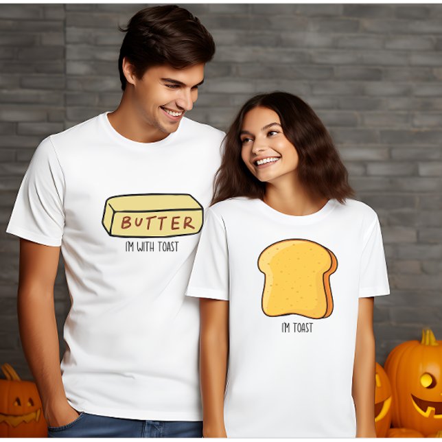 Halloween bin ich mit lustigen Pärchen T-Shirt (Von Creator hochgeladen)