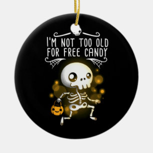 Halloween bin ich nicht zu alt keramik ornament