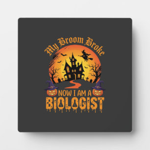 Halloween Biologe Hexe Kürbis Spukhaus De Fotoplatte