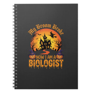 Halloween Biologe Hexe Kürbis Spukhaus De Notizblock