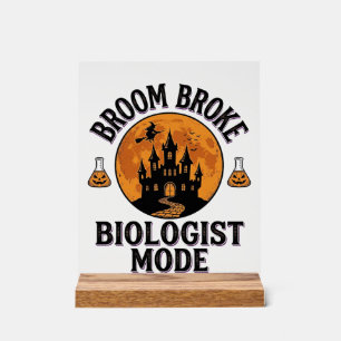 Halloween-Biologe-Shirt Vintage Gruselige Wissensc Acrylschild