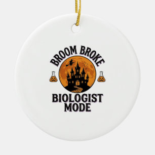 Halloween-Biologe-Shirt Vintage Gruselige Wissensc Keramik Ornament