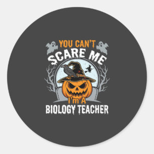Halloween Biologie-Lehrer Du Kannst Mich Nicht Ers Runder Aufkleber
