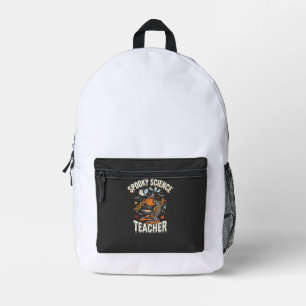Halloween Biologie-Lehrer Gruselige Wissenschaft Bedruckter Rucksack