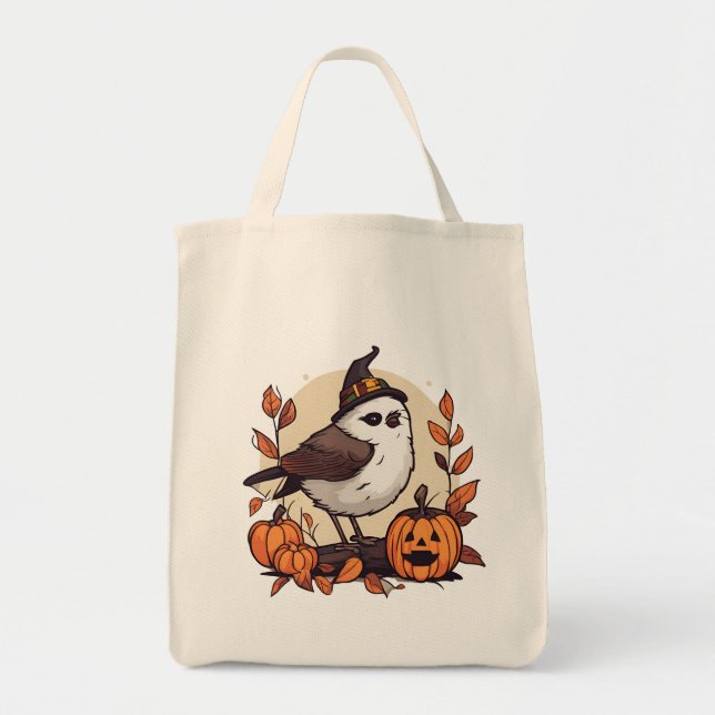 Halloween Bird Design Tragetasche (Vorne)