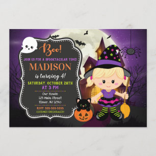 Halloween Birthday Einladung
