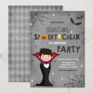 Halloween Birthday Invite Vampire Halloween-Party Einladung