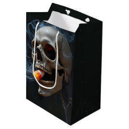 Halloween Birthday Skull Rauchen ein Candy Corn Mittlere Geschenktüte