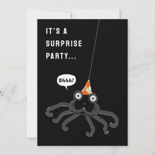 Halloween Birthday Surprise Party Einladung