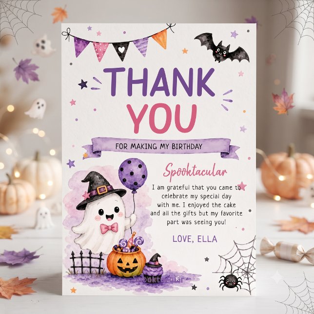 Halloween Birthday Thank You Card (Von Creator hochgeladen)