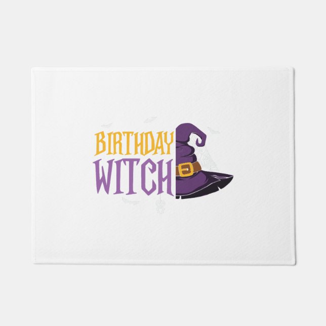 Halloween birthday witch hat funny halloween fußmatte (Vorderseite)