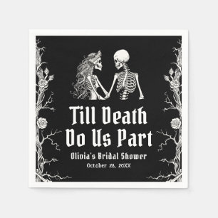 Halloween Bis dass der Tod uns scheidet Brautparty Serviette