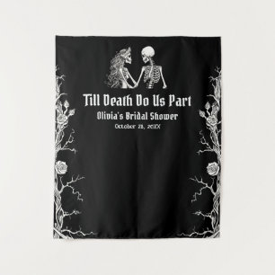 Halloween Bis dass der Tod uns scheidet Brautparty Wandteppich
