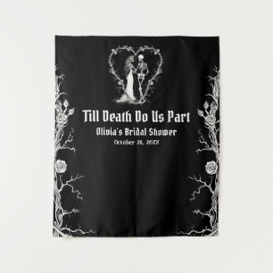 Halloween Bis dass der Tod uns scheidet Brautparty Wandteppich