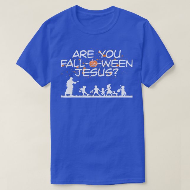 Halloween bist du Falloween Jesus T-Shirt (Design vorne)
