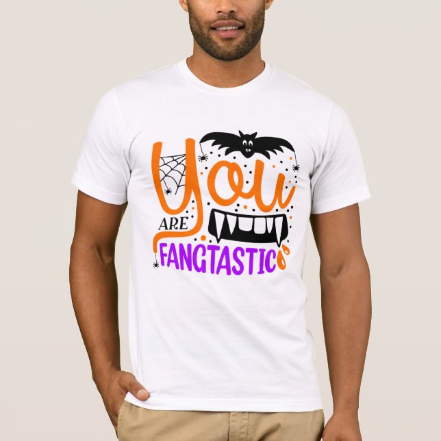 Halloween bist du fangtastischer Spooker T-Shirt (Vorderseite)