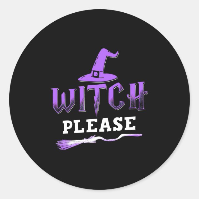 Halloween bitte runder aufkleber (Vorderseite)