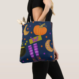 Halloween Black and Lila Whimsical Pattern