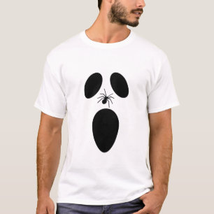 Halloween Black and White Beängstigend Ghost Face T-Shirt