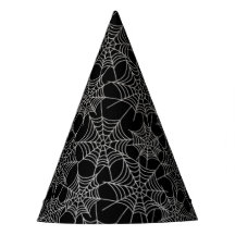 Halloween Black and White Cobweb Party Hat