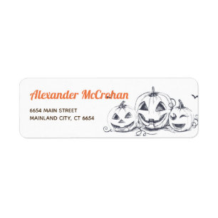Halloween Black and White Little Pumpkin