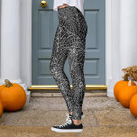 Halloween Black and White Spider Web Leggings<br><div class="desc">Anpassen,  um das Schwarz in eine beliebige Farbe zu ändern.</div>