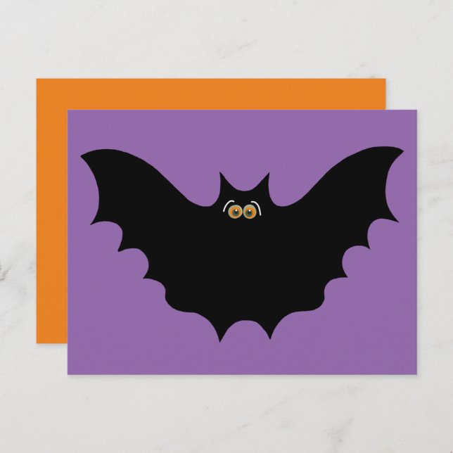 Halloween Black Bat Postkarte (Vorne/Hinten)