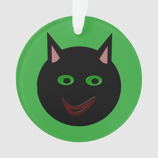 Halloween Black Cat Acrylic Ornament (Vorderseite)