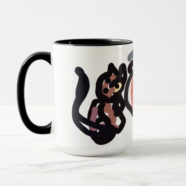 Halloween black cat and raven tasse (Links)