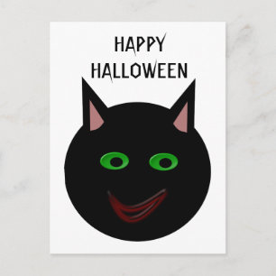 Halloween Black Cat Anpassbare Postkarte