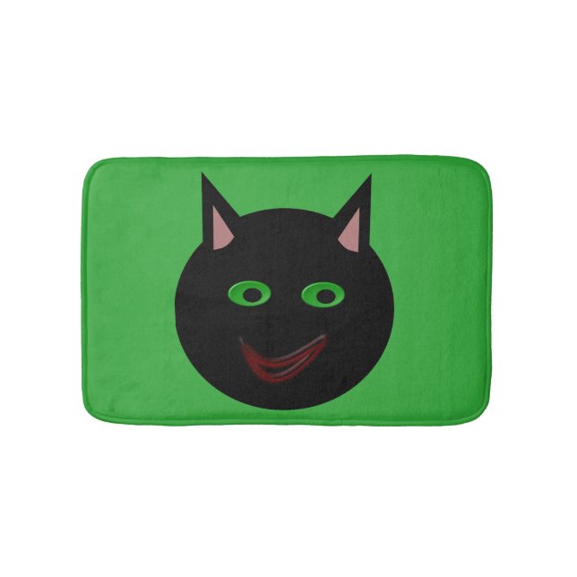 Halloween Black Cat Bath Mat Badematte (Vorderseite)