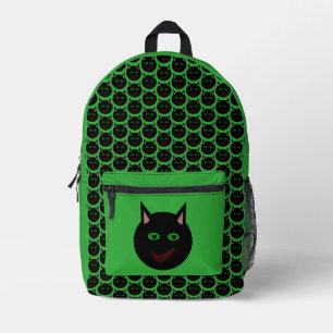 Halloween Black Cat Bedruckter Rucksack