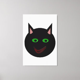 Halloween Black Cat Canvas Print Leinwanddruck