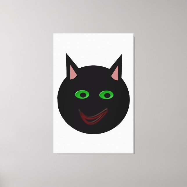 Halloween Black Cat Canvas Print Leinwanddruck (Vorderseite)
