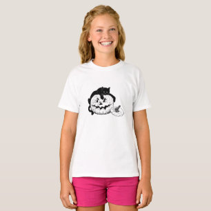 Halloween Black Cat - Childrens T - Shirt