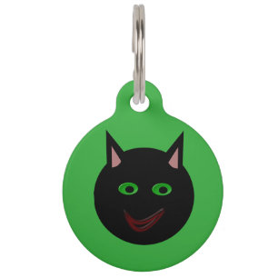 Halloween Black Cat Custom Dog Tag Tiermarke