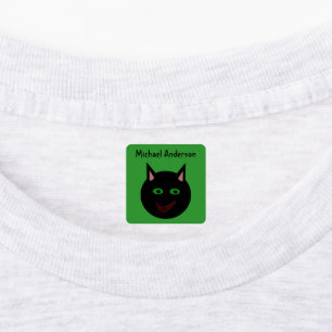 Halloween Black Cat Custom Kids Etiketten