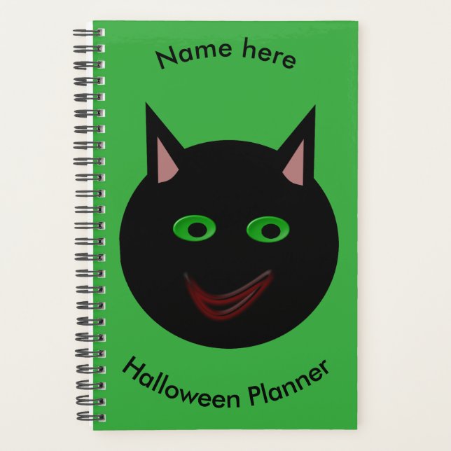 Halloween Black Cat Custom Planer (Vorderseite)