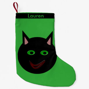 Halloween Black Cat Custom Strumpf Kleiner Weihnachtsstrumpf