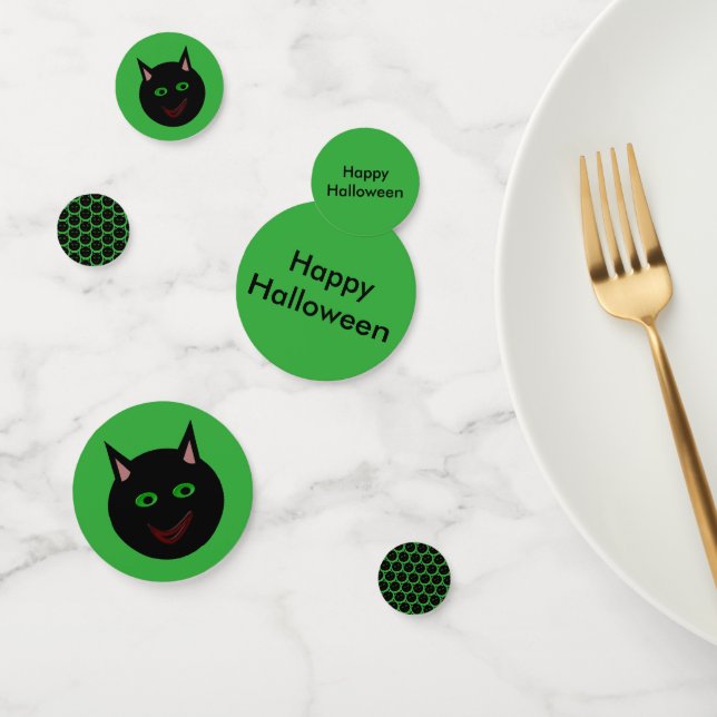 Halloween Black Cat Custom Table Confetti Konfetti (Gruppe)