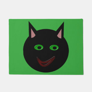 Halloween Black Cat Door Mat Fußmatte