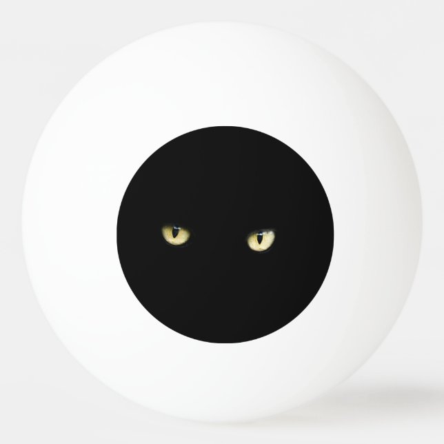 Halloween Black Cat Eyes Ping Pong Ball Tischtennisball (Vorderseite)