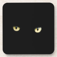 Halloween Black Cat Eyes Plastic Untersetzer