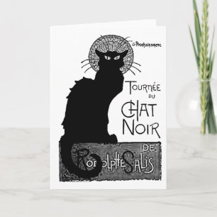Halloween Black Cat French Words Schwarze Katze Te Karte