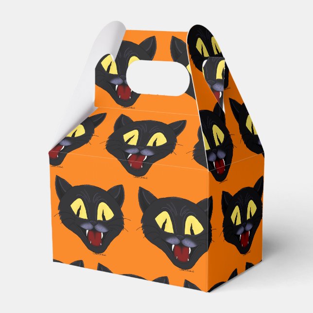 Halloween Black Cat Geschenkschachtel (Vorderseite)