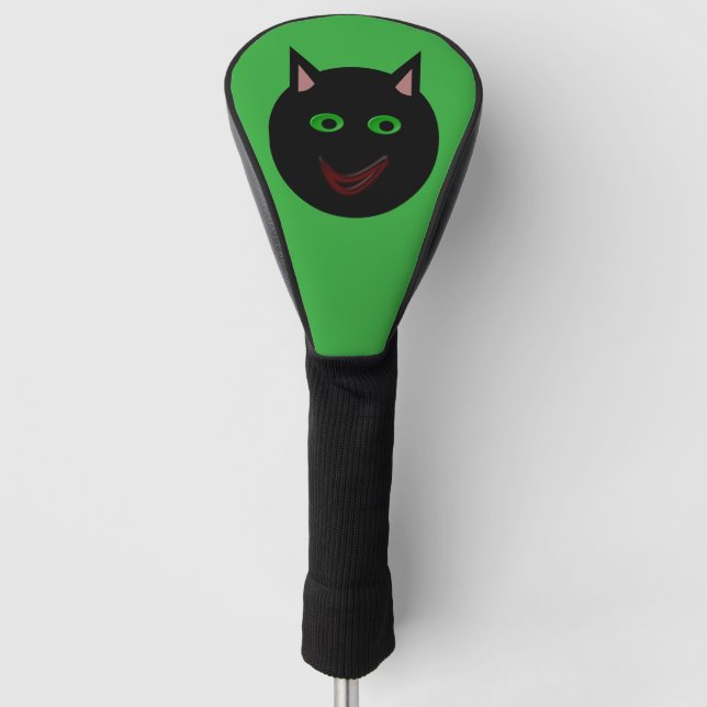 Halloween Black Cat Golf Driver Cover Headcover (Vorderseite)