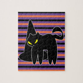 Halloween Black Cat Hexenhutengestelle Puzzle